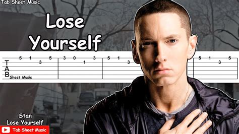 Eminem - Lose Yourself Guitar Tutorial - Tab Sheet Music