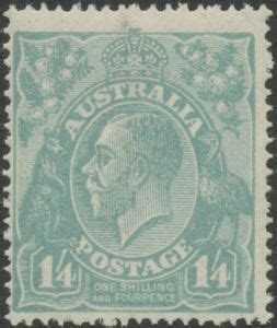 Stamp: King George V (Australia(King George V Issue) Mi:AU 40XA,Sn:AU 37,Yt:AU 31,Sg:AU 66,Sev ...