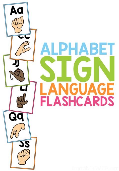 Alphabet Sign Language Flash Cards - From ABCs to ACTs | Alphabet signs, Sign language alphabet ...