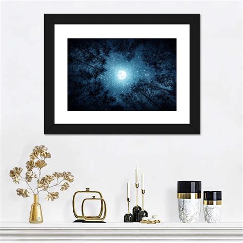 Moonlit Forest View Wall Art | Photography