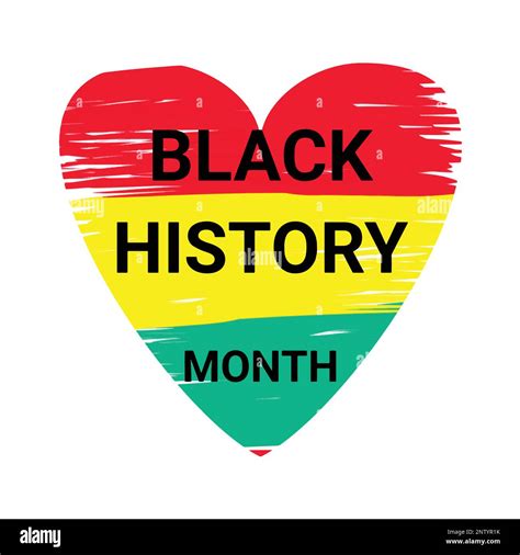 Black History Month. Vector illustration of a heart with the inscription Black History Month ...