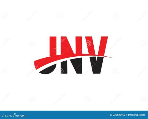 JNV Letter Initial Logo Design Vector Illustration Stock Photo - Image of initial, swoosh: 236630468