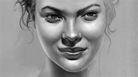 Photoshop Painting of My Pretty Face Drawing – Art of Wei