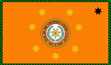 3x5FT 150x90cm Cherokee Nation Flag Native American Indian Orange September 6 1839 NEW Custom ...