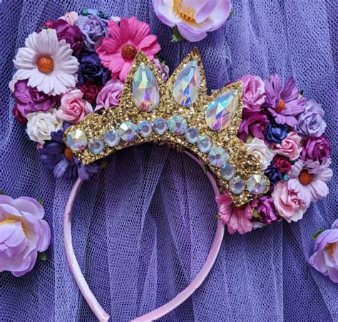 Princess Rapunzel Disney Inspired Minnie Mouse Ears , Rapunzel Ears , Tangled Disney Inspired ...