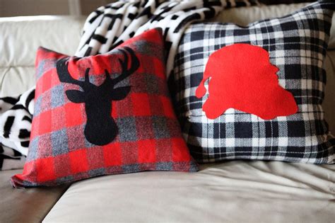 Christmas Pillow Cover With a Deer Head Silhouette - Etsy