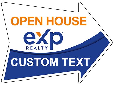 exp Realty Realtor Signs Directional Signs Arrow House Shapes