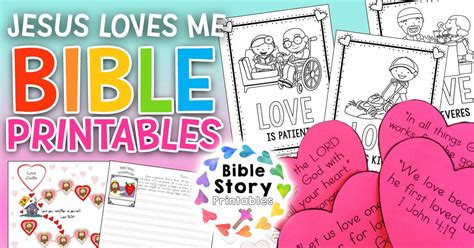 Love Bible Printables for Valentine's Day - Bible Story Printables