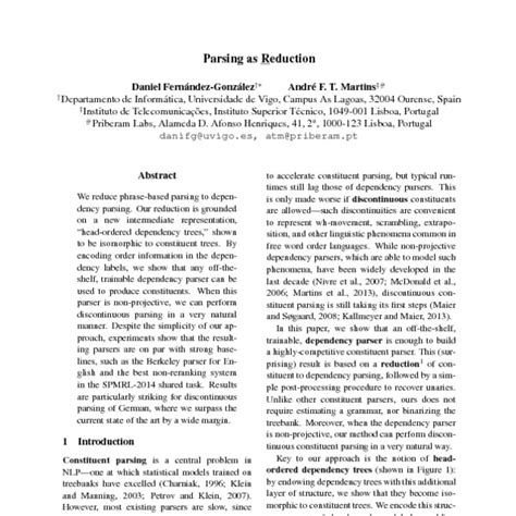 Parsing as Reduction - ACL Anthology