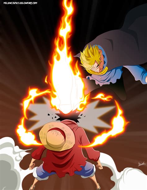 One Piece 844 - Sanji vs Luffy by Melonciutus on DeviantArt