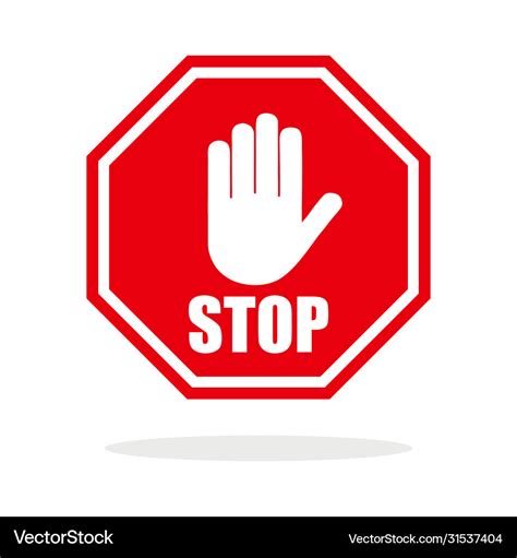 Stop Sign Hand Symbol