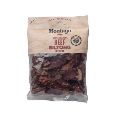 Beef Biltong Original Sliced 50g | Montagu Snacks