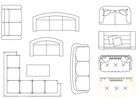 Different types of foyer sofa Autocad furniture drawings,Download the ...