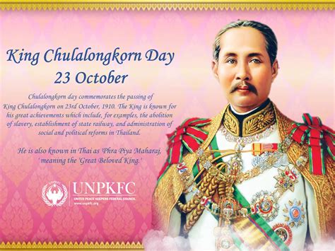 King Chulalongkorn Day (Piya Maharaj Day) – UNPKFC