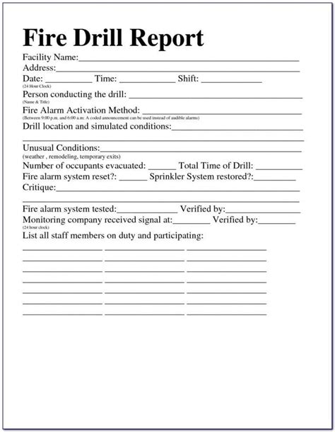 Emergency Evacuation Drill Checklist Template With Fire Evacuation ...