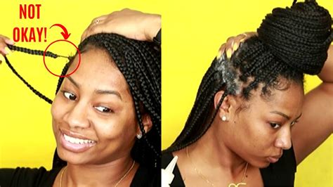 1-Month Box Braid Maintenance | How To Wash Box Braids | Edge Redo ...