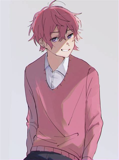 4460 on Twitter in 2021 | Pink hair anime, Cute anime guys, Pink hair guy