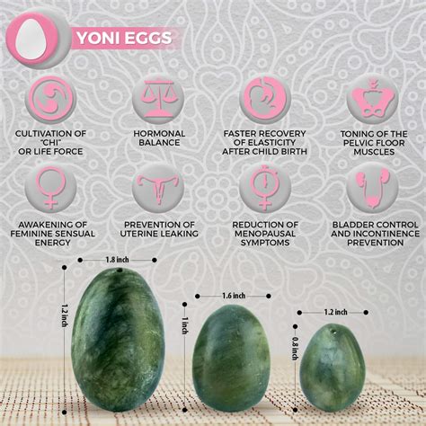 Genuine Jade Yoni Eggs for Women Set of 3 | Vaginal Tightener | Bladder Control | Kegel Balls ...