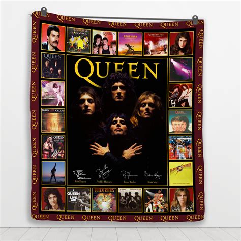 Queen Rock Band Album Covers Fleece Blanket, Queen Quilt sold by Tring ...