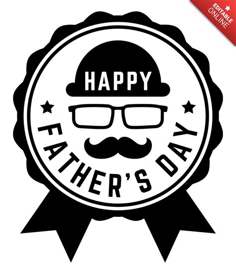Happy Father's Day Logo Design Template | Free Design Template