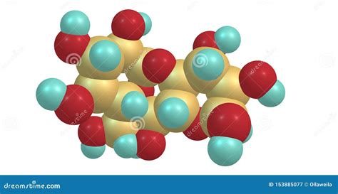 Starch Molecular Structure Isolated on White Stock Illustration - Illustration of carbohydrate ...