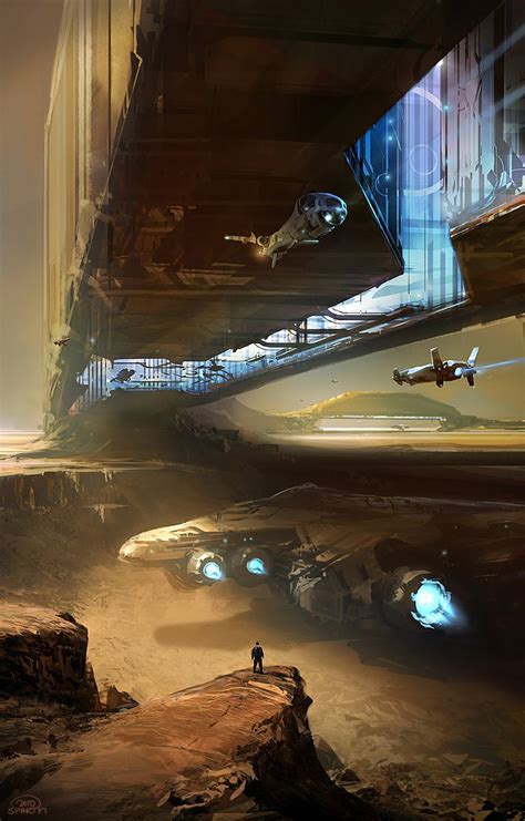 Sci-fi Concept Art: Inner Bridge - 2D Digital, Concept art, Digital ...