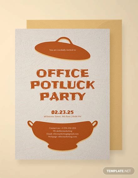 FREE 15+ Awesome Potluck Invitation Designs in PSD | AI | MS Word | Pages | Publisher