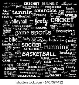 All Sports Word Cloud Collage Hobbies Stock Illustration 1407394412 | Shutterstock