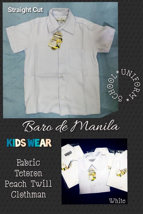 Baro de Manila STRAIGHT CUT Kids School Uniform | Lazada PH