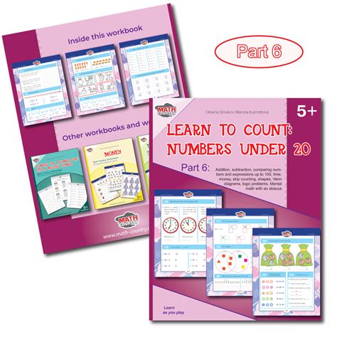 Math workbook for preschoolers (5 year olds). Learn to count: Part 6. Addition, subtraction ...