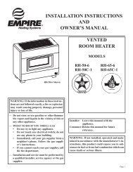 floor furnace models 3588-2 5088-2 7088-2 - Empire Heating Systems