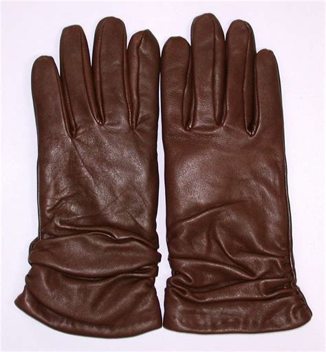 Thinsulate Genuine Leather Ladies Insulated Gloves ~ M ~ Brown | eBay