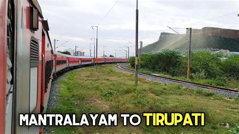 Pune - Kanniyakumari Express Train Journey | Mantralayam to Tirupati #vkrailride - YouTube