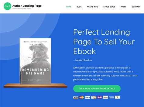 Author Landing Page – WordPress theme | WordPress.org