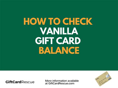 Vanilla Gift Card Balance - GiftCardRescue.com