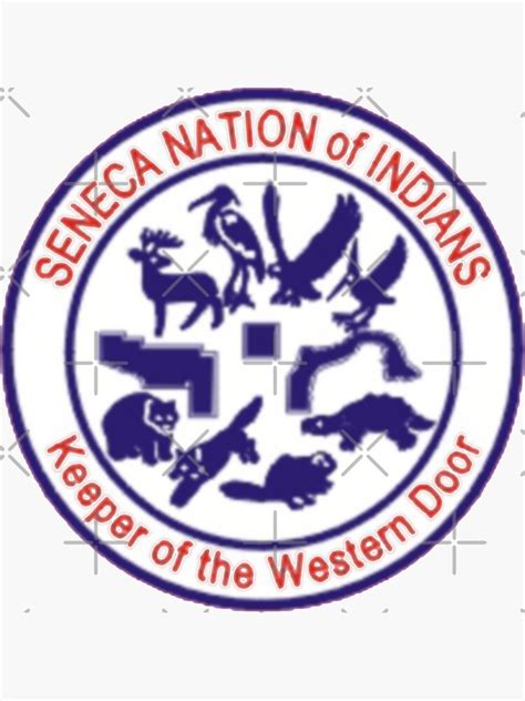 "Seal of Seneca Nation of Indians Reservation New York USA" Sticker for ...