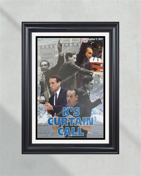 2022 Duke Blue Devils Coach K Farewell Framed Newspaper Print – Title ...