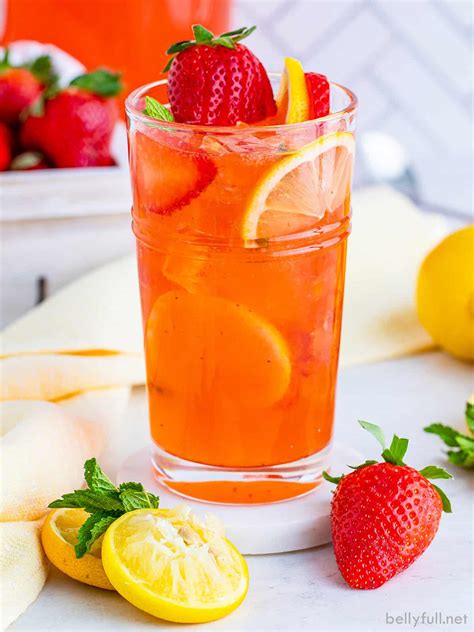 Strawberry Lemonade Recipe {easy, from scratch!} - Belly Full