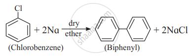 Write chemical reactions for the following conversions: Chlorobenzene to biphenyl. - Chemistry ...