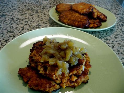 Sweet Potato Latkes and Applesauce - What Jew Wanna Eat