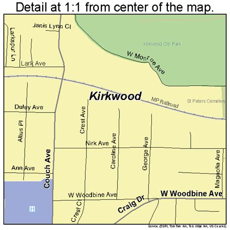 Kirkwood Missouri Street Map 2939044