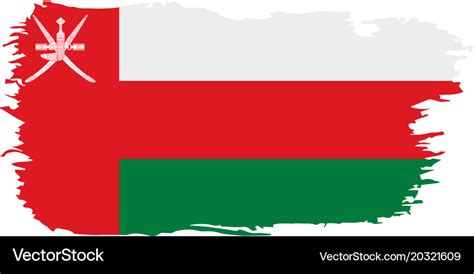 Oman flag Royalty Free Vector Image - VectorStock