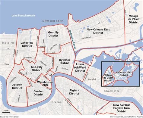 Map Of New Orleans Districts - Maping Resources