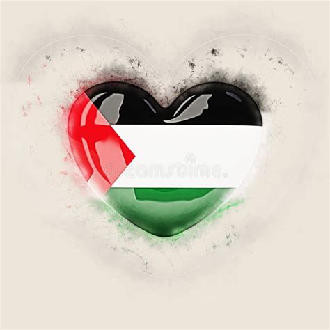 Heart with Flag of Palestinian Territory Stock Illustration - Illustration of palestinian, flag ...