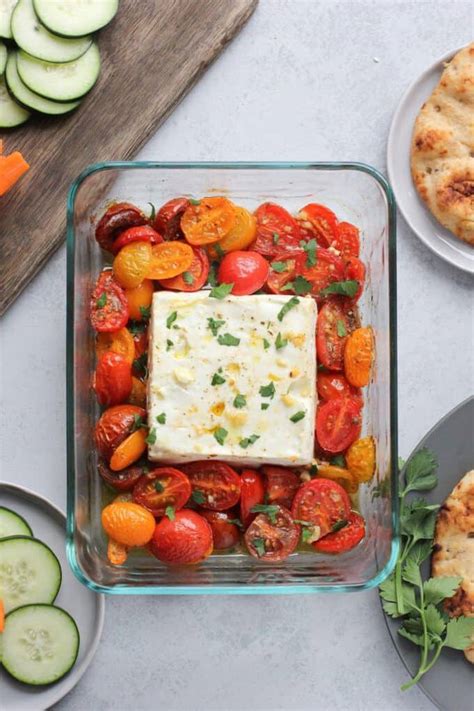 Baked Feta Cheese with Tomatoes - I Heart Vegetables