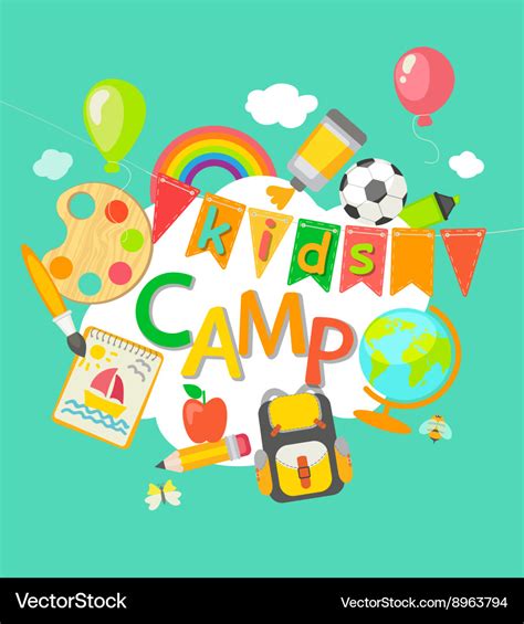 Summer camp poster Royalty Free Vector Image - VectorStock