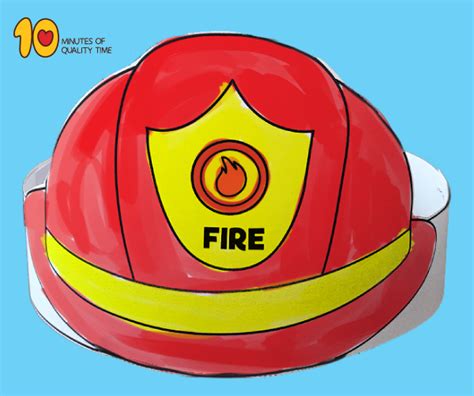 Fireman Hat Template – 10 Minutes of Quality Time