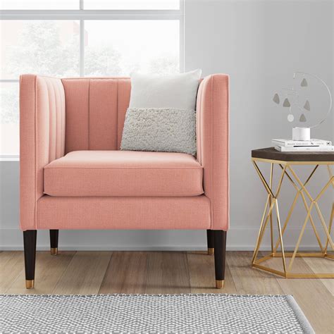 Loving this blush accent chair under $250! #pink #pinkchair | Tufted chair, Affordable chair, Chair