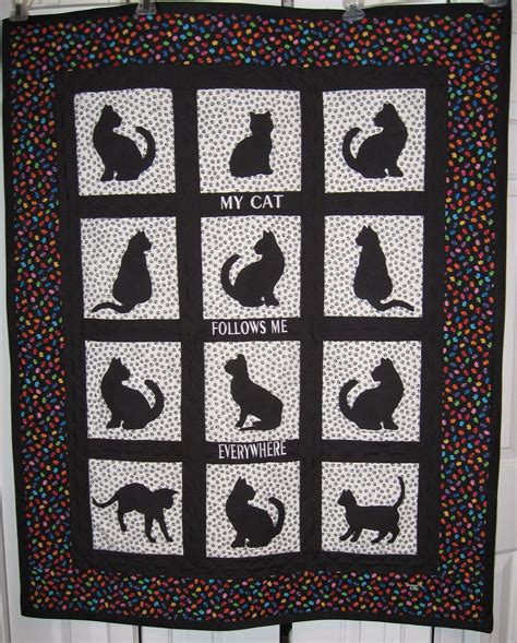 Cat Quilt - One of my first applique quilts completed for my sister who ...