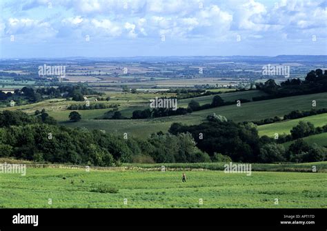 Warwickshire countryside from Ilmington Down, Warwickshire, England, UK ...